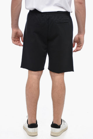 Jogger-Shorts Aus Gebürsteter Baumwolle Mit Gesticktem Logo