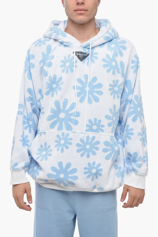 Printed terry-cotton Hoodie