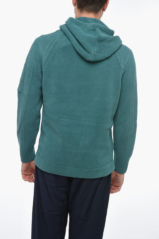 Felpa Con Cappuccio In Maglia di Ciniglia