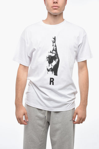T-shirt In Cotone HAND SIGN Stampata