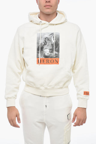 Brushed Cotton Printed Hoodie