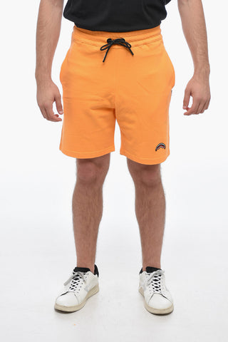 Brushed Cotton Shorts with Embroidered Logo