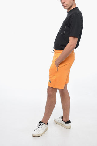 Brushed Cotton Shorts with Embroidered Logo