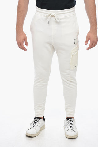 Zippped Pockets Brushed Cotton Joggers