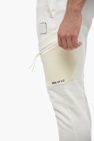 Zippped Pockets Brushed Cotton Joggers