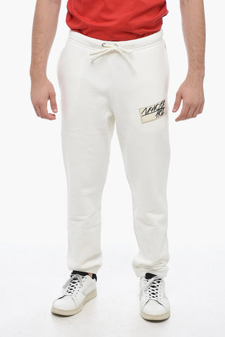 Fleece Joggers with Logo Patch