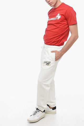 Fleece Joggers with Logo Patch
