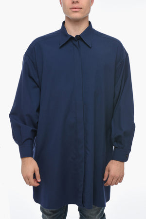 Overshirt LINDA in Lana con Abbottonatura Nascosta