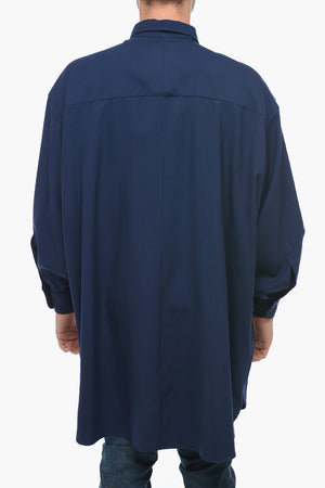 Overshirt LINDA in Lana con Abbottonatura Nascosta
