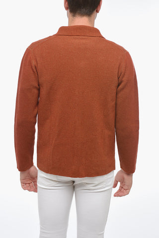 Blazer in Maglia con Tasche a Toppa