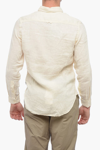 Camicia In Lino A Maniche Lunghe