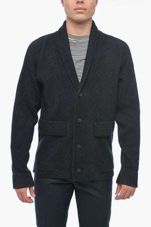 USE THE EXISTING Cardigan in Misto Lana con Collo a Scialle