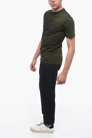 Round Neck T-Shirt with Logo Print