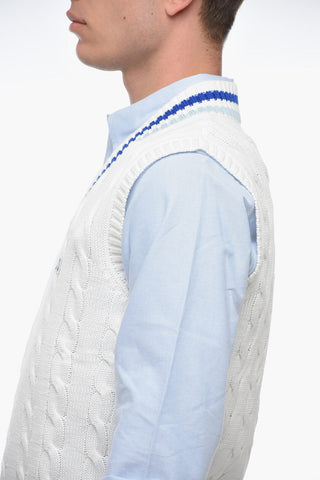V-Neck Cotton knit Vest
