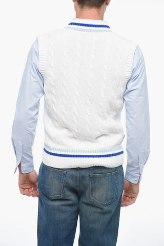 V-Neck Cotton knit Vest