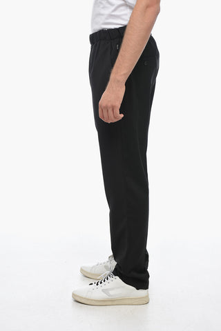 Virgin Wool Chinos Pants with Elastic Waistband