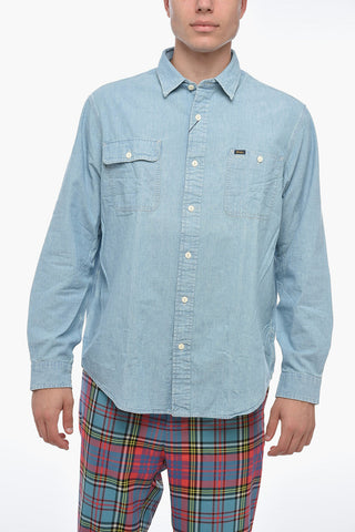 Standard Collar Denim Saharan Shirt