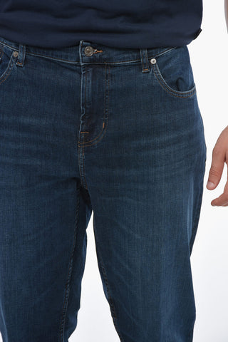 Jeans Tapered Fit con Lavaggio Scuro 19cm