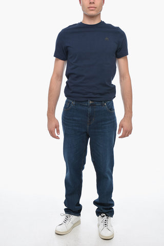 Jeans Tapered Fit con Lavaggio Scuro 19cm