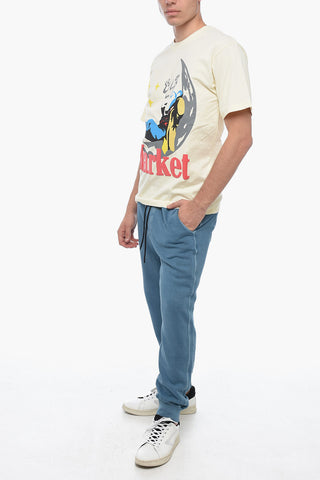Graphic Print MAN ON MOON T-Shirt