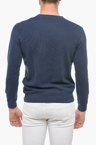 Pullover Girocollo In Cotone