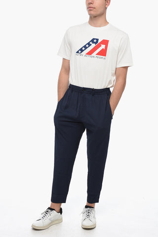 Twill Chino Pants with Drawstring