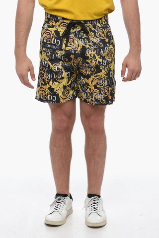 COUTURE Shorts Con Stampa Logo Allover