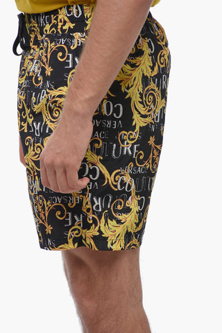 COUTURE Shorts Con Stampa Logo Allover