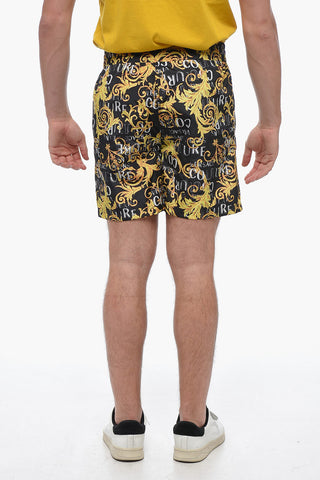 COUTURE Shorts Con Stampa Logo Allover