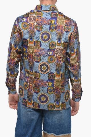 Silk Printed Long Sleeved Shirt
