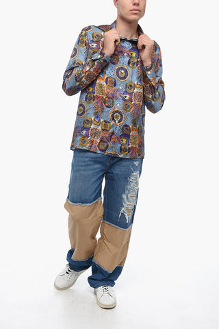 Silk Printed Long Sleeved Shirt