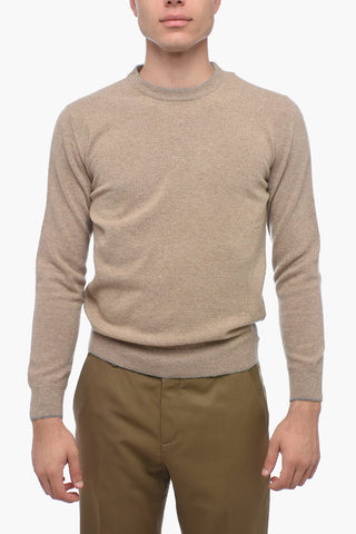 Crew Neck ICON Virgin Wool Sweater with Contrasting Patches