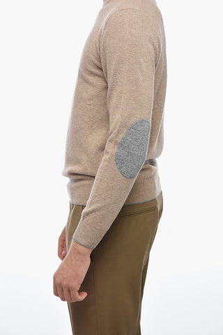 Crew Neck ICON Virgin Wool Sweater with Contrasting Patches