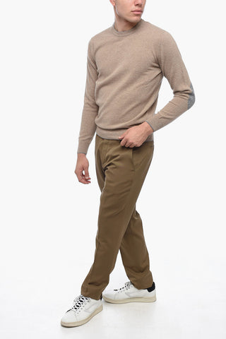 Crew Neck ICON Virgin Wool Sweater with Contrasting Patches