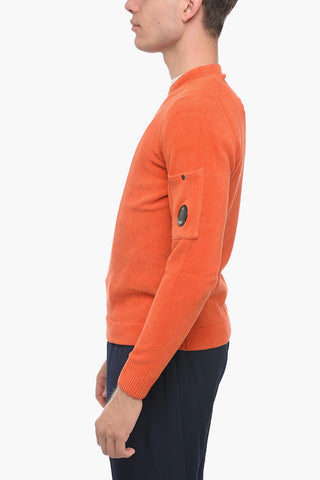 Pullover Girocollo In Maglia di Ciniglia