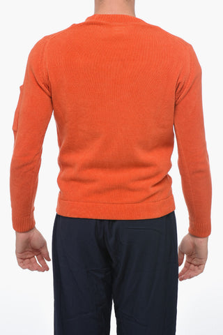 Pullover Girocollo In Maglia di Ciniglia