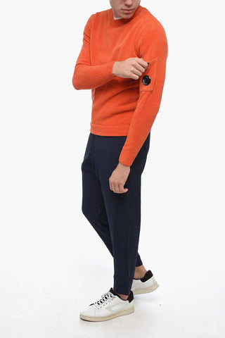 Pullover Girocollo In Maglia di Ciniglia