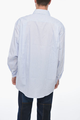 Camicia a Righe con Collo Francese