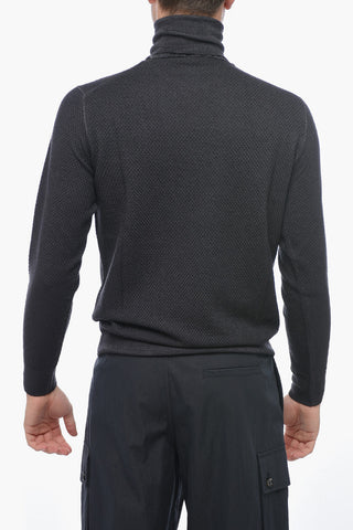 Turtleneck DAMIÈ Jacquard Virgin Wool Sweater