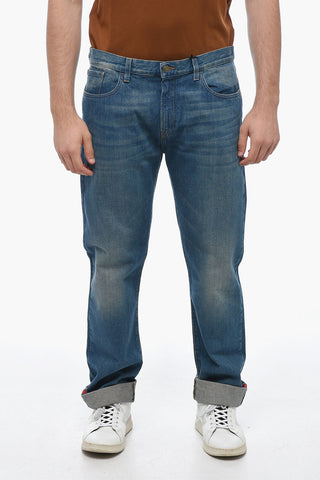 Straight-leg Delavé Denims