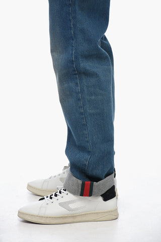 Straight-leg Delavé Denims