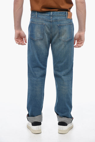 Straight-leg Delavé Denims