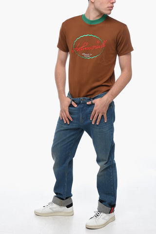 Straight-leg Delavé Denims