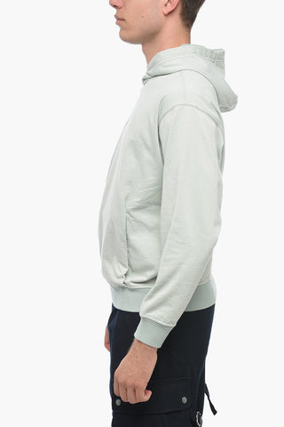 Brushed Cotton Hoodie With Logo Print