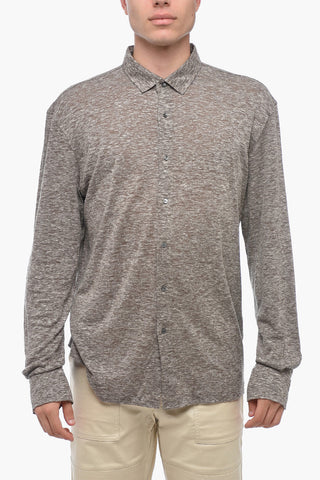 Camicia A Maniche Lunghe In Lino