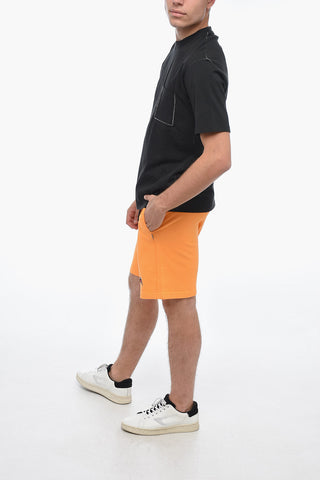 Cotton T-shirt With Breast Pocket And Visibile Seams