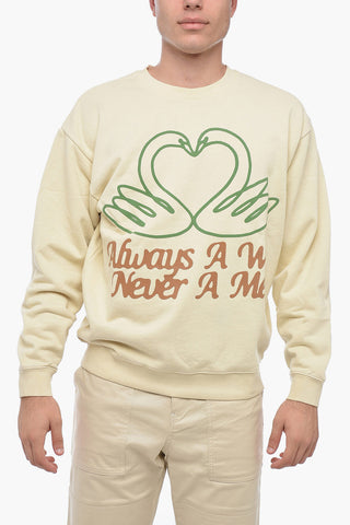 Round Neck Sweatshirt with Graphic Print