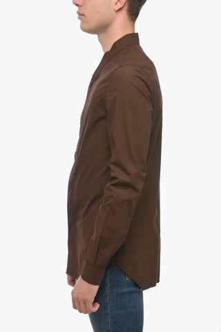 LUXOR Cotton SNAP Shirt with Mandarin Collar