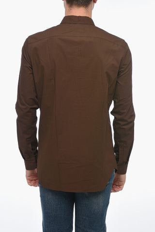 LUXOR Cotton SNAP Shirt with Mandarin Collar