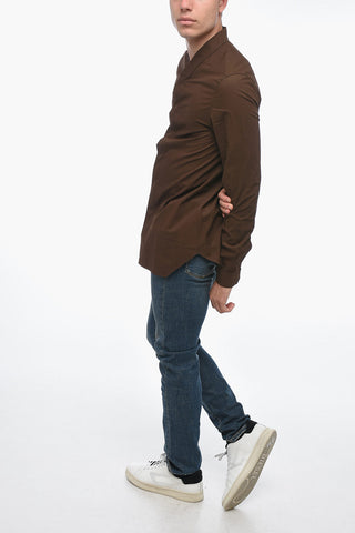 LUXOR Cotton SNAP Shirt with Mandarin Collar